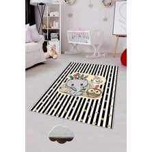 Pelangi Desenli Renkli Dijital Baskılı Yıkanabilir Kaymaz Taban Modern Mutfak Halısı (Süngersiz)