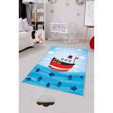 Pelangi Desenli Renkli Dijital Baskılı Yıkanabilir Kaymaz Taban Modern Mutfak Halısı (Süngersiz)