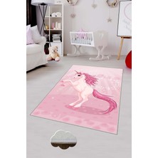 Pelangi Desenli Renkli Dijital Baskılı Yıkanabilir Kaymaz Taban Modern Mutfak Halısı (Süngersiz)