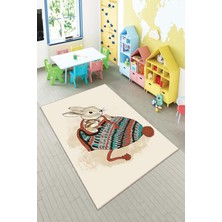 Pelangi Desenli Renkli Dijital Baskı Yıkanabilir Kaymaz Taban Modern Çocuk Halısı ve Yolluk.