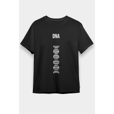 Darkhane Dna Çift Sarmal Siyah Unisex Tişört T-Shirt