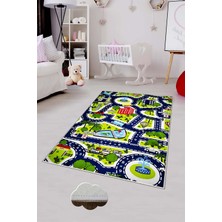 Pelangi Desenli Renkli Dijital Baskı Yıkanabilir Kaymaz Taban Modern Çocuk Halısı ve Yolluk.