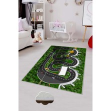 Pelangi Desenli Renkli Dijital Baskı Yıkanabilir Kaymaz Taban Modern Çocuk Halısı ve Yolluk.