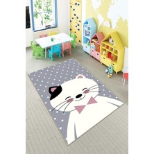 Pelangi Ekonomik Desenli Renkli Dijital Baskı Yıkanabilir Kaymaz Taban Modern Çocuk Halısı.(Süngersiz)