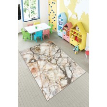 Pelangi Desenli Renkli Dijital Baskılı Yıkanabilir Kaymaz Taban Modern Mutfak Halısı (Süngersiz)