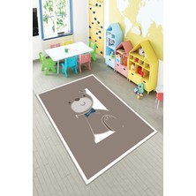 Pelangi Ekonomik Desenli Renkli Dijital Baskı Yıkanabilir Kaymaz Taban Modern Çocuk Halısı.(Süngersiz)