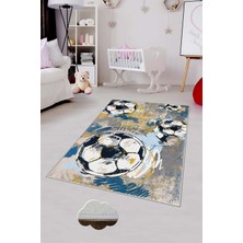 Pelangi Desenli Renkli Dijital Baskılı Yıkanabilir Kaymaz Taban Modern Mutfak Halısı (Süngersiz)