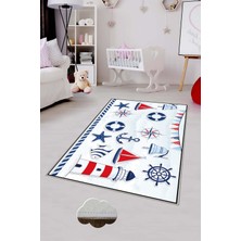 Pelangi Desenli Renkli Dijital Baskılı Yıkanabilir Kaymaz Taban Modern Mutfak Halısı (Süngersiz)