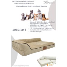 Bolster-L Üst Kalite Köpek Yatağı Süngerli Sıvı Geçirmez Alezli. %100 Elyaflı. 2 Fermuarlı