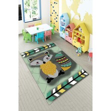 Pelangi Ekonomik Desenli Renkli Dijital Baskı Yıkanabilir Kaymaz Taban Modern Çocuk Halısı.(Süngersiz)