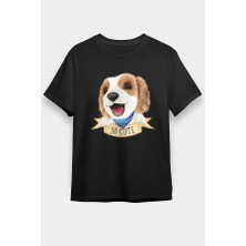 Darkhane Çok Tatlı Poodle Kaniş Siyah Unisex Tişört T-Shirt