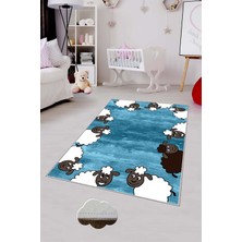 Pelangi Desenli Renkli Dijital Baskılı Yıkanabilir Kaymaz Taban Modern Mutfak Halısı (Süngersiz)