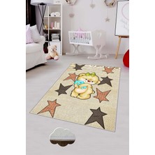 Pelangi Desenli Renkli Dijital Baskılı Yıkanabilir Kaymaz Taban Modern Mutfak Halısı (Süngersiz)