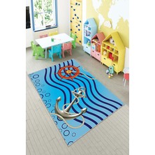Pelangi Desenli Renkli Dijital Baskı Yıkanabilir Kaymaz Taban Modern Çocuk Halısı ve Yolluk.