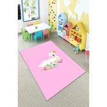 Pelangi Desenli Renkli Dijital Baskı Yıkanabilir Kaymaz Taban Modern Çocuk Halısı ve Yolluk.