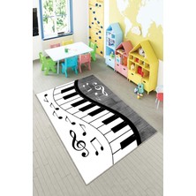 Pelangi Desenli Renkli Dijital Baskılı Yıkanabilir Kaymaz Taban Modern Mutfak Halısı (Süngersiz)