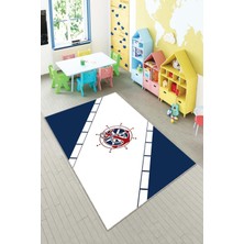 Pelangi Desenli Renkli Dijital Baskı Yıkanabilir Kaymaz Taban Modern Çocuk Halısı ve Yolluk.