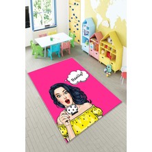 Pelangi Desenli Renkli Dijital Baskı Yıkanabilir Kaymaz Taban Modern Çocuk Halısı ve Yolluk.