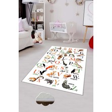 Pelangi Desenli Renkli Dijital Baskılı Yıkanabilir Kaymaz Taban Modern Mutfak Halısı (Süngersiz)