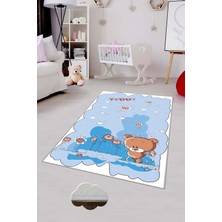 Pelangi Desenli Renkli Dijital Baskılı Yıkanabilir Kaymaz Taban Modern Mutfak Halısı (Süngersiz)