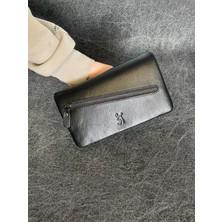 Sanat Leather SL-312 Hakiki Deri Çok Işlevli Özel Portföy Kartlık Bölmeli El Çantası 22,5 Cm×13,5 cm Sanat Leather