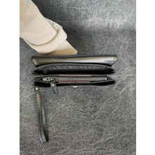 Sanat Leather SL-312 Hakiki Deri Çok Işlevli Özel Portföy Kartlık Bölmeli El Çantası 22,5 Cm×13,5 cm Sanat Leather