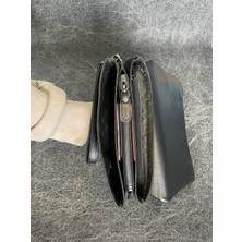 Sanat Leather SL-312 Hakiki Deri Çok Işlevli Özel Portföy Kartlık Bölmeli El Çantası 22,5 Cm×13,5 cm Sanat Leather