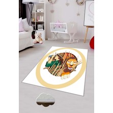 Pelangi Desenli Renkli Dijital Baskılı Yıkanabilir Kaymaz Taban Modern Mutfak Halısı (Süngersiz)