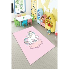 Pelangi Desenli Renkli Dijital Baskı Yıkanabilir Kaymaz Taban Modern Çocuk Halısı ve Yolluk.