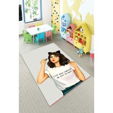 Pelangi Desenli Renkli Dijital Baskı Yıkanabilir Kaymaz Taban Modern Çocuk Halısı ve Yolluk.