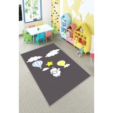 Pelangi Desenli Renkli Dijital Baskı Yıkanabilir Kaymaz Taban Modern Çocuk Halısı ve Yolluk.