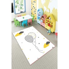 Pelangi Desenli Renkli Dijital Baskı Yıkanabilir Kaymaz Taban Modern Çocuk Halısı ve Yolluk.