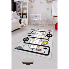 Pelangi Desenli Renkli Dijital Baskılı Yıkanabilir Kaymaz Taban Modern Mutfak Halısı (Süngersiz)