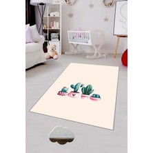 Pelangi Desenli Renkli Dijital Baskılı Yıkanabilir Kaymaz Taban Modern Mutfak Halısı (Süngersiz)