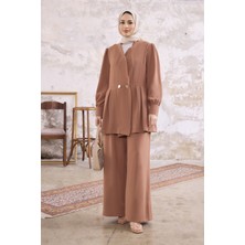 Vavinor Linda Ceket Pantolon Takım - Camel