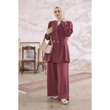 Vavinor Linda Ceket Pantolon Takım - Gül Kurusu