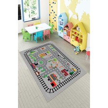 Pelangi Desenli Renkli Dijital Baskılı Yıkanabilir Kaymaz Taban Modern Mutfak Halısı (Süngersiz)