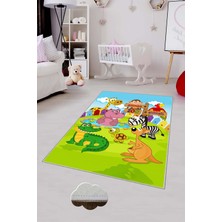 Pelangi Desenli Renkli Dijital Baskı Yıkanabilir Kaymaz Taban Modern Çocuk Halısı ve Yolluk.