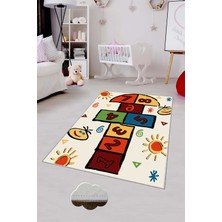 Pelangi Desenli Renkli Dijital Baskılı Yıkanabilir Kaymaz Taban Modern Mutfak Halısı (Süngersiz)