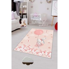 Pelangi Desenli Renkli Dijital Baskılı Yıkanabilir Kaymaz Taban Modern Mutfak Halısı (Süngersiz)