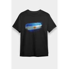 Darkhane Arjantin - Argentina Siyah Unisex Tişört T-Shirt