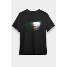 Darkhane Cezayir - Algeria Siyah Unisex Tişört T-Shirt