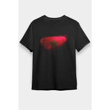 Darkhane Fas - Morocco Siyah Unisex Tişört T-Shirt