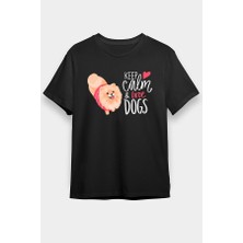 Darkhane Keep Calm Poddle Kaniş Siyah Unisex Tişört T-Shirt