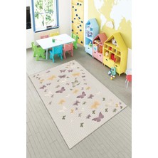 Pelangi Desenli Renkli Dijital Baskılı Yıkanabilir Kaymaz Taban Modern Mutfak Halısı (Süngersiz)