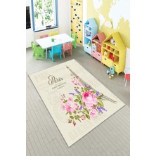 Pelangi Desenli Renkli Dijital Baskılı Yıkanabilir Kaymaz Taban Modern Mutfak Halısı (Süngersiz)