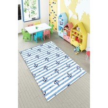 Pelangi Ekonomik Desenli Renkli Dijital Baskı Yıkanabilir Kaymaz Taban Modern Çocuk Halısı.(Süngersiz)