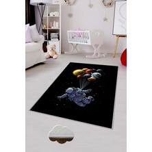 Pelangi Desenli Renkli Dijital Baskılı Yıkanabilir Kaymaz Taban Modern Mutfak Halısı (Süngersiz)