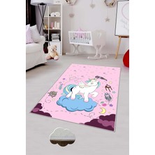 Pelangi Desenli Renkli Dijital Baskılı Yıkanabilir Kaymaz Taban Modern Mutfak Halısı (Süngersiz)