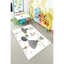 Pelangi Desenli Renkli Dijital Baskılı Yıkanabilir Kaymaz Taban Modern Mutfak Halısı (Süngersiz)